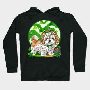 Shih Tzu Leprechaun St Patricks Day Cute Irish Dog Hoodie